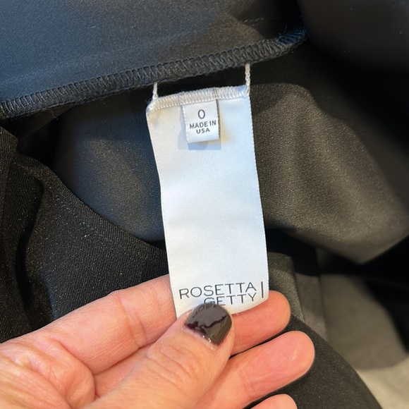 Rosetta Getty black top with asymmetrical cape sleeve size 0 - Picture 8 of 9